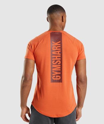 T Shirts Męskie Gymshark Bold Pomarańczowe | PL 3888QMA